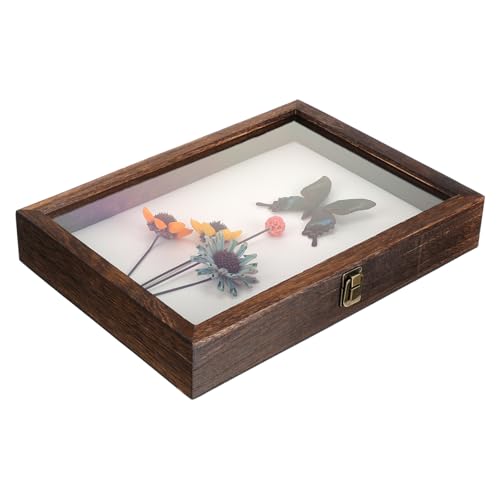 Veemoon Holzprobenbox Mit Deckel Multifunktionale Aufbewahrungsbox Für Insekten Schmuck Kunsthandwerk Retro Design Kompakt Leicht Aus Hochwertigem von Veemoon