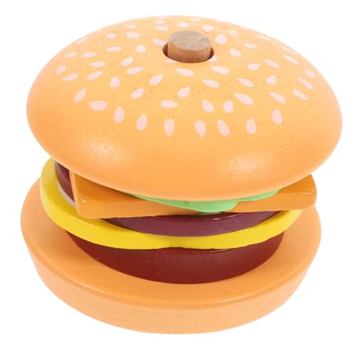 Veemoon Hamburger-stapelspiel Für Kleinkinder Montessori-Spielzeug Aus Holz Frühes Lernen Koordination Vorschulspielzeug von Veemoon
