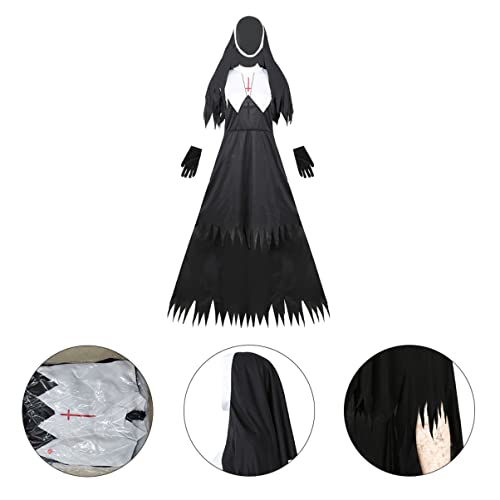 Veemoon Horror Nonne Kostüm Für Damen – Gruseliges Halloween Kostüm Mit Schleier - Ideal Für Gruselpartys - Fasching Und Cosplay – Größe M Einzigartiges Zombie Nonne Outfit Für Veemoon Horror Nonne Kostüm Für Damen – Gruseliges Halloween Kostüm Mit Schleier - Ideal Für Gruselpartys - Fasching Und Cosplay – Größe M Einzigartiges Zombie Nonne Outfit Für von Veemoon