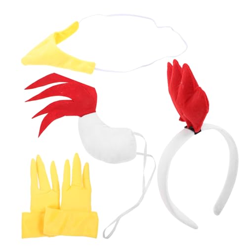 Veemoon Hühnchen-Kostüm Set Für Damen - 5 Teiliges Hühnerkostüm Mit Stirnband Krallenhandschuhen Und Nase Perfekt Für Karneval Ostern Und Tier Cosplay Veemoon Hühnchen-Kostüm Set Für Damen - 5 Teiliges Hühnerkostüm Mit Stirnband Krallenhandschuhen Und Nase Perfekt Für Karneval Ostern Und Tier Cosplay von Veemoon
