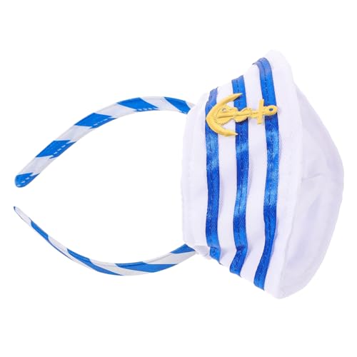 Veemoon Hut Stirnband für Cosplay Partys Nautisches Matrosen Accessoire Bequemes Stilvolles Kopfschmuck für Halloween Events Veemoon Hut Stirnband für Cosplay Partys Nautisches Matrosen Accessoire Bequemes Stilvolles Kopfschmuck für Halloween Events von Veemoon