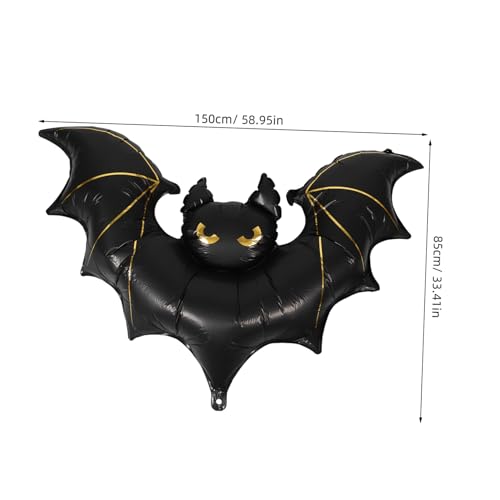 Veemoon Jumbo Aufblasbarer Halloween-bat Schwarze Folien-ballon-dekoration Für Unheimliche Haus Gartenpartys Für Gruselige Feierlichkeiten Veemoon Jumbo Aufblasbarer Halloween-bat Schwarze Folien-ballon-dekoration Für Unheimliche Haus Gartenpartys Für Gruselige Feierlichkeiten von Veemoon