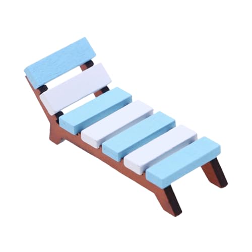 Veemoon Kleine Parkbank Mini-stühle Mini-Strand Strandkorb Miniatur Miniaturstühle Zum Basteln Strand-Miniatur-puppenhaus-Dekoration Feengartenstuhl Modell Bank Saunastuhl Aus Bambus Holz von Veemoon