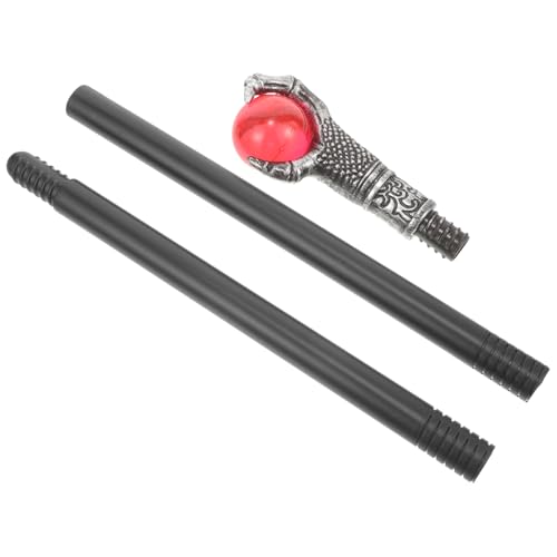 Veemoon König Halloween Props partydekoration Halloween Requisiten Fantasie Dekoration Party Dekoration Cosplay Zauberstab Requisit Königszepter für Plastik rot von Veemoon