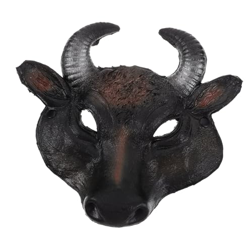 Veemoon Kostüm-Requisite halloween costume halloween kleidung halloween clothes halloween party halloween outfits Halloween anzünden Masken Kuh Stier Maskerademaske Abschlussball Maske Pu von Veemoon