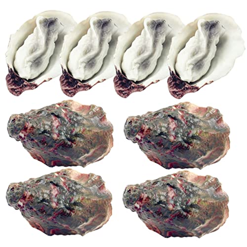 Veemoon Künstliche Meeresfrüchte Set - 8 Stück Realistische Austern & Seafood Modelle Aus PVC Für Dekoration Und - Inklusive Austernschalen Und Knoblauchpuppe von Veemoon
