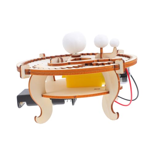 Veemoon Lehrmittel für naturwissenschaftliche Experimente zum Bauen aus Holz Physikspielzeug für Solarenergie-Modell Solarsystem-Kit hölzern Beige von Veemoon