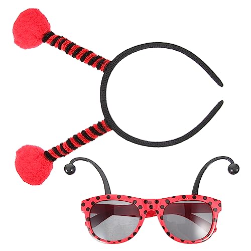 Veemoon Marienkäfer-Tiara-Brille, Marienkäfer-Stirnband, dekoratives Party-Haarband, Cosplay-Requisite für Frauen und Mädchen, verschiedene Farben, 24 x 11,50 x 3,00 cm Veemoon Marienkäfer-Tiara-Brille, Marienkäfer-Stirnband, dekoratives Party-Haarband, Cosplay-Requisite für Frauen und Mädchen, verschiedene Farben, 24 x 11,50 x 3,00 cm von Veemoon