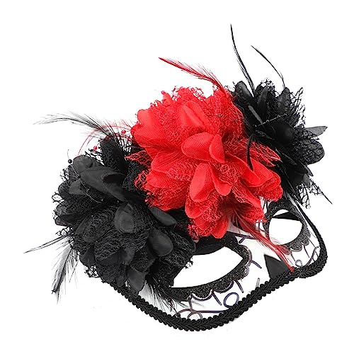 Veemoon Maskerade Maske halloween costume halloween kleidung halloween gesichtsmaske Masken tag der toten halbe gesichtsmaske Tag der Toten Cosplay-Maske Plastik Black von Veemoon