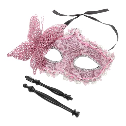 Veemoon Gras Maske Mit Handgriff Elegante Schmetterlingsmaske Für Damen Für Halloween Karneval Maskenbälle Und Themenpartys Bequemes Tragen Und Einzigartiges Design von Veemoon