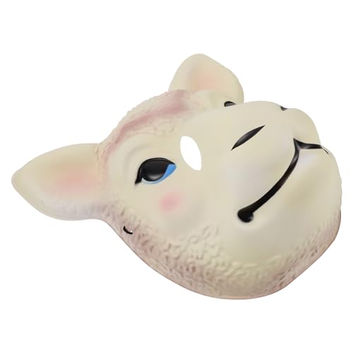 Veemoon Maskerademasken Wolfsmaske Volle Karnevalsmaske Ziegenmaske Halloween-3d-tiermaske Gruselige Halloween-kostüme Halloween-schädelmaske Halloween-maskerade-masken Led-maske Lamm Pvc von Veemoon
