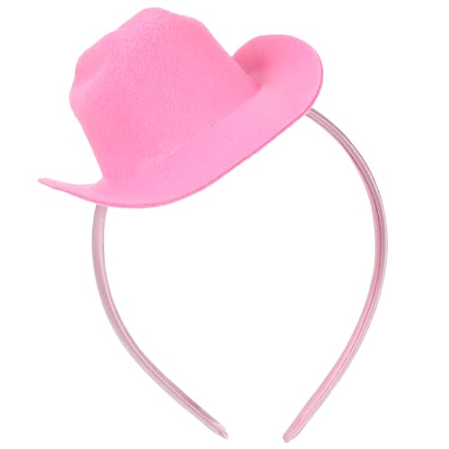 Veemoon Mini Cowgirl Hut Kopfband mit Cowboyhut Süßes Kostümzubehör für Partys Karneval Geburtstagsfeiern Vielseitige Verwendung Leicht und Bequem von Veemoon