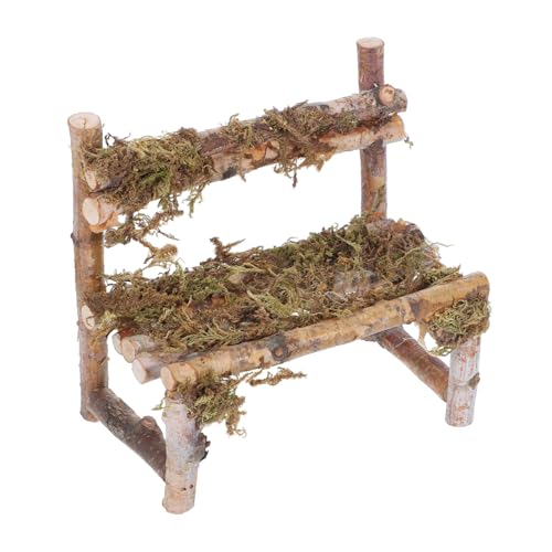 Veemoon Mini Holzstuhl Für Puppenhaus - Dekorativer Miniaturstuhl Aus Holz - Ideal Für Mikrolandschaften Und Als Stilvolles Ornament Für Ihre Puppensammlung von Veemoon