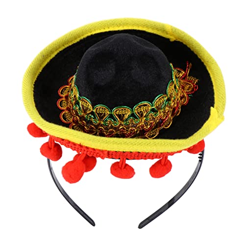 Veemoon Mini Mexiko Haarreifen Leichtes Stirnband für Karneval Kostümpartys und Fiesta Dekorationen Stilvolles Partyzubehör Fotorequisiten und Sombrero Accessoire von Veemoon
