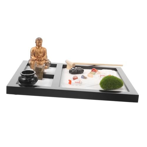 Veemoon Mini Zen Garten Set Mit Buddha - Koi Und Chakra - Japanische Tischplatte Für Meditation Und Entspannung Inklusive Sand Stein Und Rechen Dekoration Für Zuhause Und Büro Veemoon Mini Zen Garten Set Mit Buddha - Koi Und Chakra - Japanische Tischplatte Für Meditation Und Entspannung Inklusive Sand Stein Und Rechen Dekoration Für Zuhause Und Büro von Veemoon