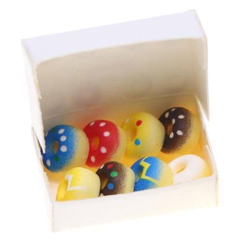 Veemoon Miniatur Donut Vielseitig Realistisch Leicht Transportierbar Puppenhaus Dekoration Spielküche Kindgerechtes Mini Food für Rollenspiel und DIY Mikrolandschaft von Veemoon