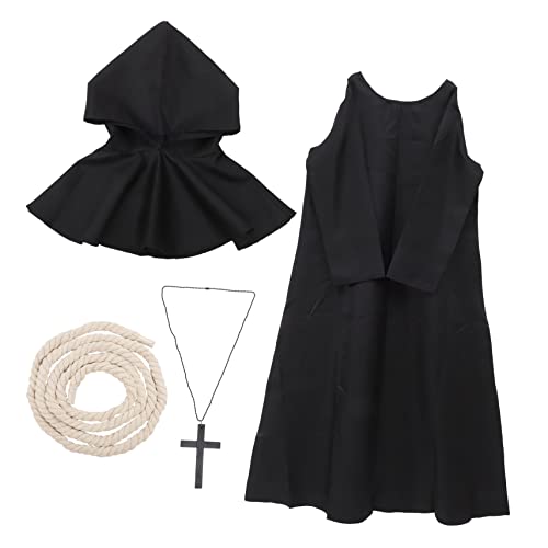 Veemoon Mittelalterliche Kapuzenmönch Robe Für Halloween Cosplay Lange Schwarze Priestergewandung Umhang Kostüm Für Männer Und Frauen Für Karneval Und Themenpartys Veemoon Mittelalterliche Kapuzenmönch Robe Für Halloween Cosplay Lange Schwarze Priestergewandung Umhang Kostüm Für Männer Und Frauen Für Karneval Und Themenpartys von Veemoon