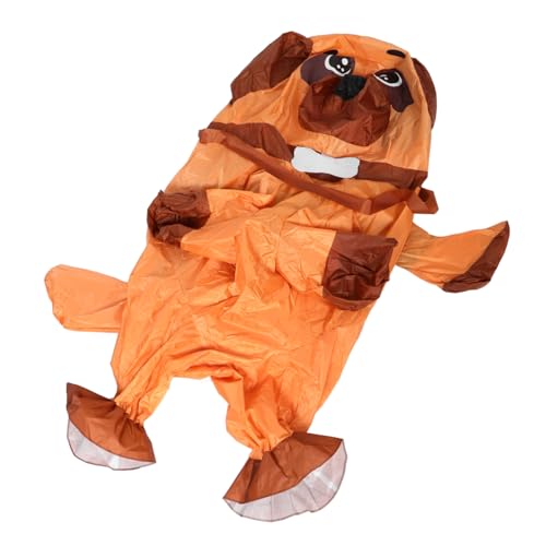 Veemoon Mops aufblasbarer Anzug Dekorationen Stock Reithundekostüm Halloween- Haustier Halloween-Attacken aufblasbares Kostüm für Erwachsene Aufblasbares Kinderkostüm Polyester von Veemoon