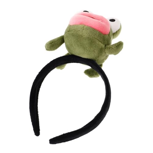 Veemoon Niedliches Frosch stirnband Kopf Flexibler Haarschmuck für Damen Bequemes Vielseitiges Accessoire für Fasching Foto requisiten und Alltag Weiches Elastisches Material von Veemoon