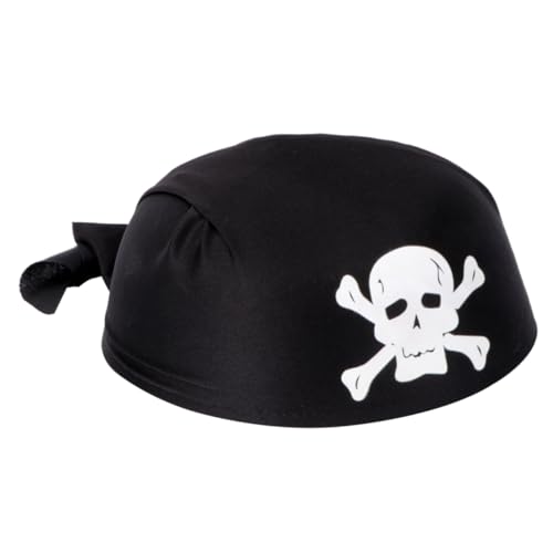 Veemoon Piratenhut Für Und Erwachsene – Verstellbarer Piratenkostüm-Hut Mit Weißem Skelettdesign - Ideal Für Halloween Und Piraten Partys 20x20x10 Cm Augenklappe von Veemoon