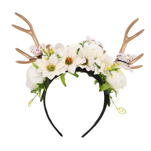 Veemoon Realistisches Hirschgeweih Haarband Leicht und Festliches Haarreif Damen und Mädchen Dekoratives Geweih Accessoire für Weihnachten Halloween und Kostümpartys Veemoon Realistisches Hirschgeweih Haarband Leicht und Festliches Haarreif Damen und Mädchen Dekoratives Geweih Accessoire für Weihnachten Halloween und Kostümpartys von Veemoon