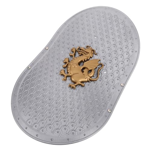 Veemoon Medieval Shield Requisite Für Mädchen Leicht Tragbares Spielzeug Für Cosplay Halloween-kostüme Und Bühnenaufführungen Dekorative Drachen-Schild-attrappe Kunststoff von Veemoon