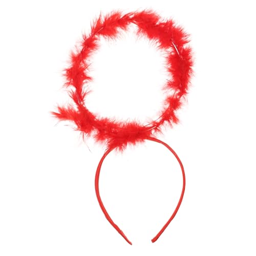 Veemoon Rotes Engels haarreif Kopfschmuck Party Accessoire für Karneval Halloween Cosplay Bühnenauftritt Hautfreundlich Langlebig Vielseitig für Kostüm Festdekoration von Veemoon