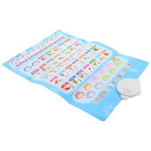 Veemoon 1stück Russisches Alphabet Poster Mit Bilingual Russisch-englisch Lernspielzeug Für Interaktive Zweifache Alphabetische Wandkarte Zur Frühen Sprachförderung Blau von Veemoon