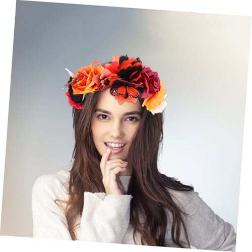 Veemoon Schmetterling Haarreif mit Realistischer Blumen Dekoration Vielseitig für Karneval Festival und Halloween Leichtes Bequemes Stirnband für Damen und Mädchen für Party und Veemoon Schmetterling Haarreif mit Realistischer Blumen Dekoration Vielseitig für Karneval Festival und Halloween Leichtes Bequemes Stirnband für Damen und Mädchen für Party und von Veemoon