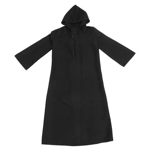 Veemoon Schwarze Robe Für Cosplay Umhang Halloween Cape Für Jungen Für Kostümpartys Festivals Karneval Hochwertigem Material Leicht Tragbar von Veemoon
