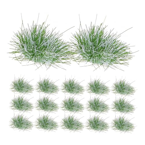 Veemoon Simulierte Grasbüschel Cluster Realistische Gras Cluster für Miniatur Landschaftsbau Vielseitig für Sandtisch Eisenbahnmodell und Garten Diorama UV Beständig Detailreich Gestaltet von Veemoon