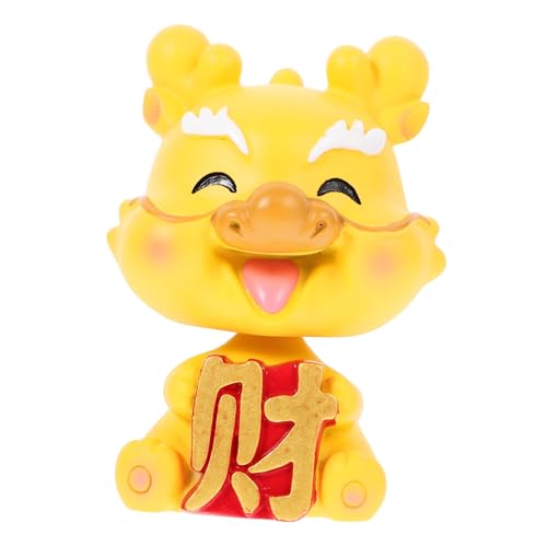 Veemoon Solar Wackelfigur Drache – Feng Shui Deko Für Auto Und Büro - Miniatur Bonsai Figur Zur Von Reichtum Und Glück - Perfekte Tischdeko Für Das Chinesische Neujahr von Veemoon