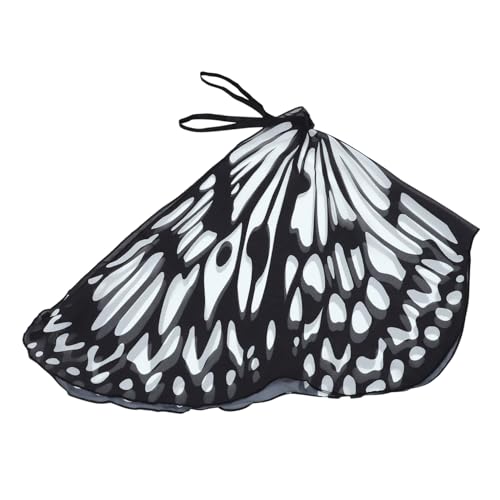 Veemoon Strandtuch Umhang Schmetterling Geburtstag Schmetterlinge Sommer Schal Anzug Party Flügel Mode Schal Bühnenauftritt Cape Cosplay Requisiten Polyester Weiß von Veemoon