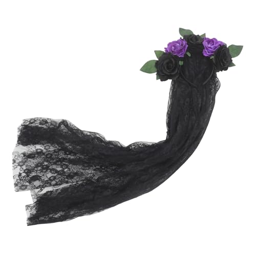 Veemoon Tag der Toten Haarreif mit Schleier und Rosen Langlebiges Headband für Damen Wiederverwendbar für Halloween kostüm Cosplay Party und Fotografie Besonderes Festzubehör Veemoon Tag der Toten Haarreif mit Schleier und Rosen Langlebiges Headband für Damen Wiederverwendbar für Halloween kostüm Cosplay Party und Fotografie Besonderes Festzubehör von Veemoon