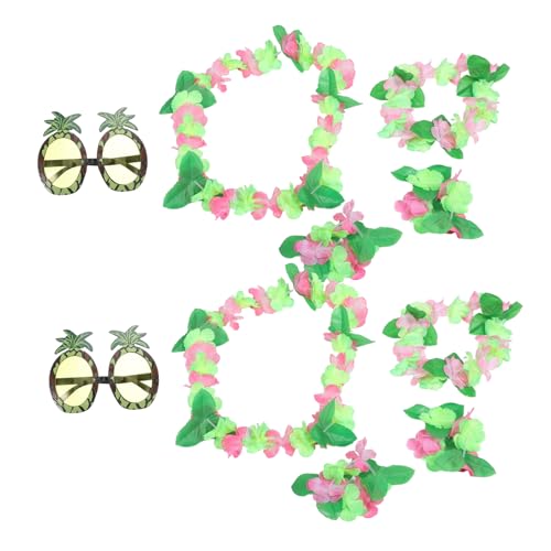 Veemoon 10er-set – Luau Für Damen Und Kinder – Einzigartige Hawaiianische Blumenkronen Und Ananas-sonnenbrillen – Strand-outfit Veemoon 10er-set – Luau Für Damen Und Kinder – Einzigartige Hawaiianische Blumenkronen Und Ananas-sonnenbrillen – Strand-outfit von Veemoon