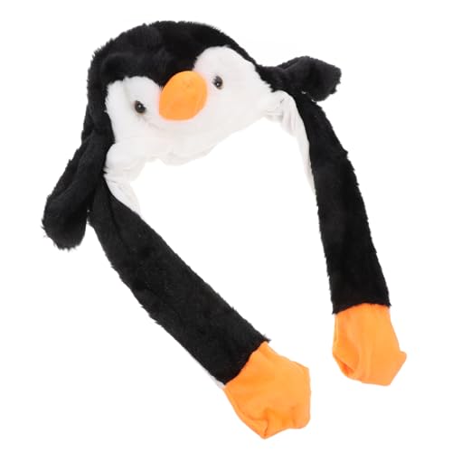 Veemoon Tiermütze Mit Wackelnden Ohren Pinguin-hut Für Cosplay Partys Und Kreative Fotos Winterliche Warme Kopfbedeckung Für Erwachsene von Veemoon