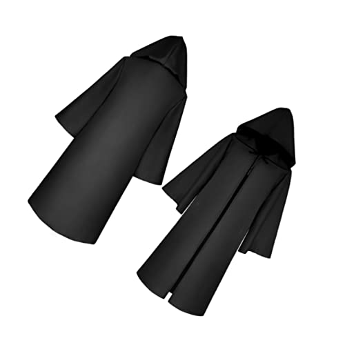 Veemoon Halloween Cosplay Umhang Für Junge Mädchen Schwarze Robe Kreatives Kostüm Für Karneval Und Halloween Robuste Und Atmungsaktive Materialauswahl Für Abenteuer Und Feiern von Veemoon