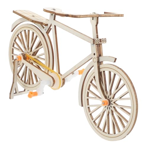 Veemoon Vintage Miniatur Holz Fahrrad Modell DIY Lernspielzeug Mechanisches Bastelset für Kreative Handfertigkeit und Pädagogisches Experimentieren von Veemoon