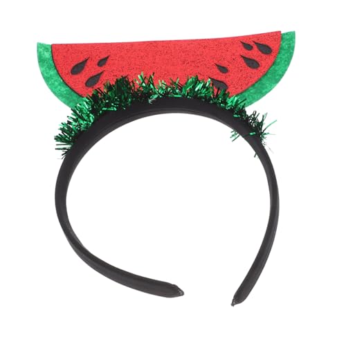 Veemoon Frauen Haarband Wassermelone Elastisches Kostüm Stirnband Fruchtige Haarschmuck für Partys Hawaii Style Kopfschmuck Süßes Haaraccessoire für Besondere Anlässe von Veemoon