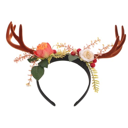 Veemoon Weihnachtskopfband mit Geweih Design Zufälliger Stil für Festliche Anlässe Langlebig und Bequem für Partys und Kostüme Haaraccessoire für Damen von Veemoon