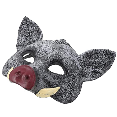 Veemoon Wildschwein Maske Halloween-Gesichtsabdeckung karnevalsparty zubehör Maskerade-Maske Maske im Horror-Stil Party-Cosplay-Maske bilden Kleidung Partybedarf Requisiten schmücken Pu von Veemoon