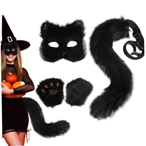 Fox Therian Maske und Schwanz mit Fox Paws Therian Ausrüstung, realistisch personalisierte plüschflauschige Katzenkostüm für Frauen dekoratives pelziges pelziges Kostüm für Cosplay -Party Hallow Fox Therian Maske und Schwanz mit Fox Paws Therian Ausrüstung, realistisch personalisierte plüschflauschige Katzenkostüm für Frauen dekoratives pelziges pelziges Kostüm für Cosplay -Party Hallow von Veesper