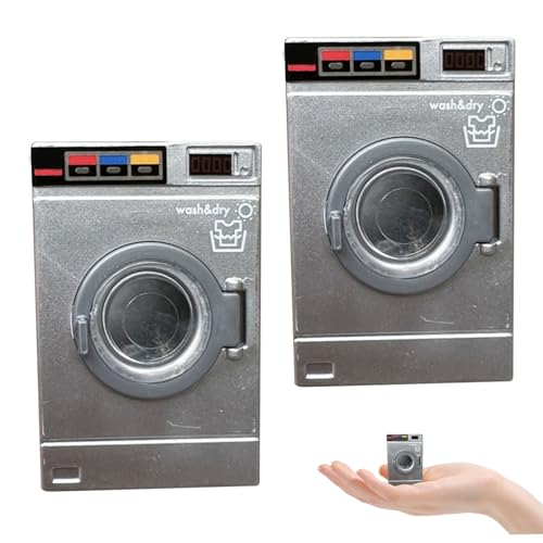 Veesper 2pcs Spielzeugwaschmaschine 1:12 miniaturen Öffnungsfähige Deckel Kinder Waschmaschine Realistische Spielwaschmaschine und Trockner für 1/12 Puppenhaus Veesper 2pcs Spielzeugwaschmaschine 1:12 miniaturen Öffnungsfähige Deckel Kinder Waschmaschine Realistische Spielwaschmaschine und Trockner für 1/12 Puppenhaus von Veesper