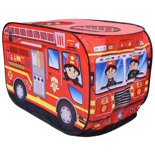 Veesper Kinderzelt, Pops-up-Fahrzeug-Form-Ventilative Kinderspielhouse mit Türflip & Top-Öffnen robuster kratzfestes Auto-Kleinkindspielhaus mit Drahtrahmen für Girls Boys Geschenk (Feuerwehrauto) Veesper Kinderzelt, Pops-up-Fahrzeug-Form-Ventilative Kinderspielhouse mit Türflip & Top-Öffnen robuster kratzfestes Auto-Kleinkindspielhaus mit Drahtrahmen für Girls Boys Geschenk (Feuerwehrauto) von Veesper