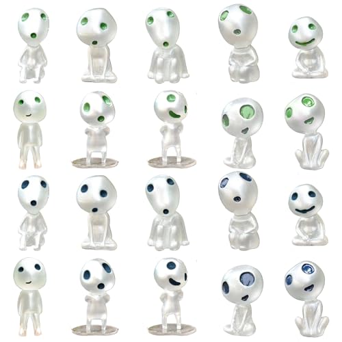 Veesper Mini Alien Figuren 20pcs Alien Figur leuchten im dunklen winzigen fremdenspielzeug 10 Styles Harz außerirdischen fördern preisgeschenkten für Kinder. von Veesper