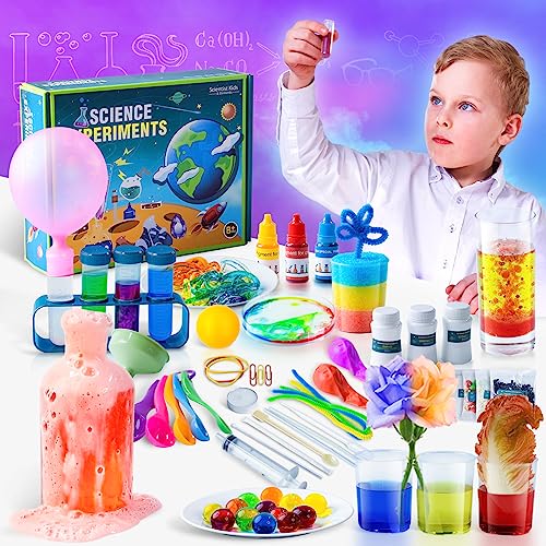50 Wissenschaft Experimente Kit für Kinder ab 4-6-8-12, Mint Erziehungswissenschaft Spielzeug Geschenke für Mädchen Jungen, Chemie Set, Kristallwachstum, Eruption Vulkan von Vefosafe