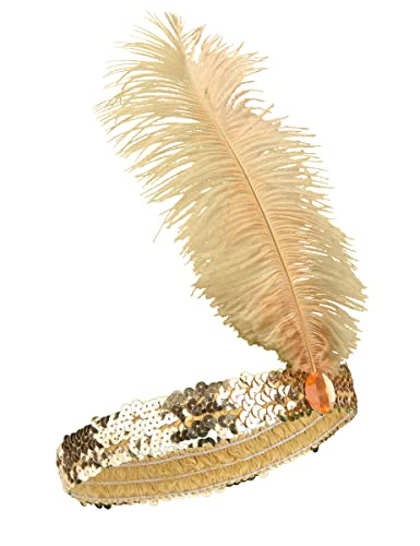 DEGUISE TOI Charleston Feder-Stirnband mit Pailletten für Damen - Gold DEGUISE TOI Charleston Feder-Stirnband mit Pailletten für Damen - Gold von DEGUISE TOI