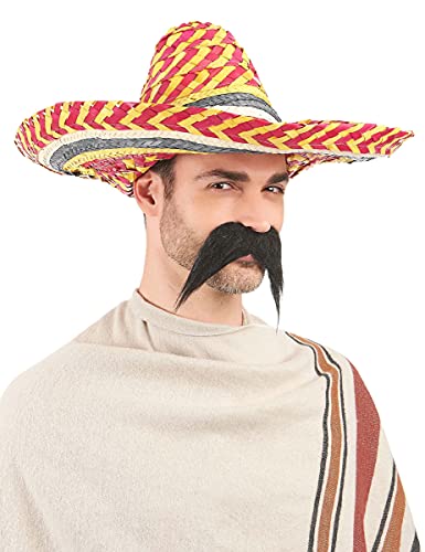 DEGUISE TOI VEGAOO - Mexikaner Sombrero für Erwachsene - Sombrero - Einheitsgröße - Bunt - Accessoires - 100% Stroh - Carnaval von DEGUISE TOI