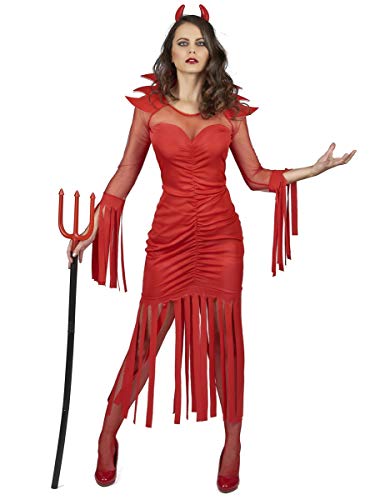 Feuerdämon Kostüm für Damen S von Vegaoo