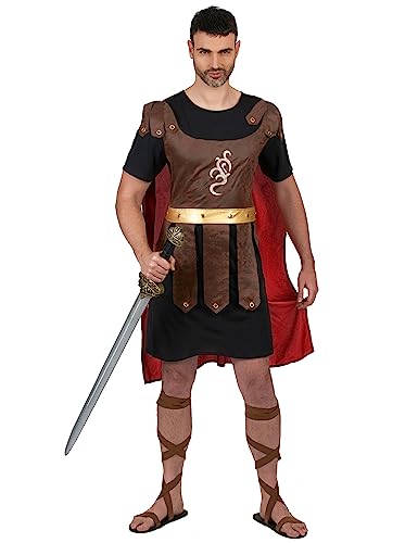 Generique - Gladiatoren-Erwachsenenkostüm Römer braun-schwarz-rot - XL von Vegaoo